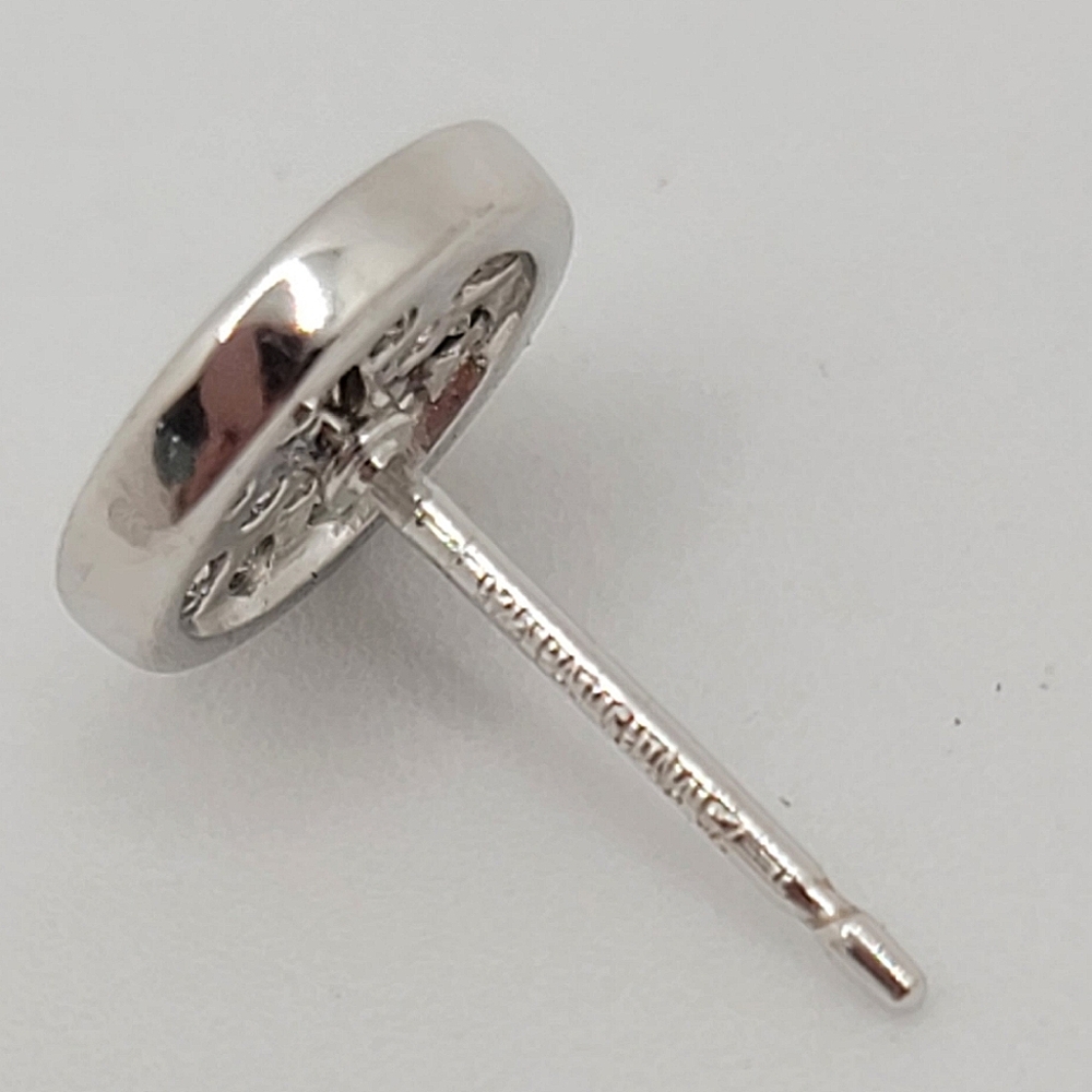 Sterling Silver Disc Stud Earrings - image 3